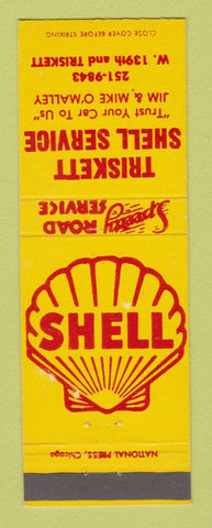 Matchbook Cover - Shell oil gas Triskett Service Cleveland? OH?
