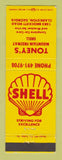 Matchbook Cover - Shell oil gas Toney's Clarkston GA