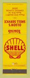Matchbook Cover - Shell oil gas Olson's Oswego IL LAMINATED