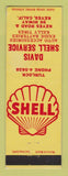 Matchbook Cover - Shell oil gas Davis Keyes CA LAMINATED