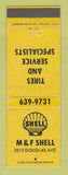 Matchbook Cover - Shell oil gas M&F WEAR