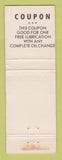Matchbook Cover - Shell oil gas M&F WEAR