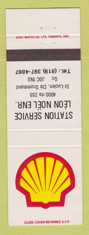 Matchbook Cover - Shell oil gas Leon Noeil Drummond QC