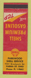 Matchbook Cover - Shell oil gas Parkwood Parma OH LAMINATED