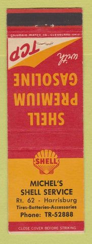 Matchbook Cover - Shell oil gas Michel's Harrisburg PA