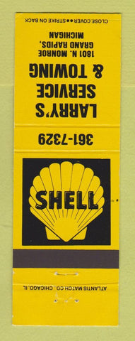 Matchbook Cover - Shell oil gas Larry's Grand Rapids MI