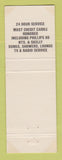Matchbook Cover - Shell oil gas Hooks Truck Stop TX BLUE