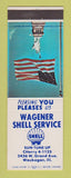 Matchbook Cover - Shell oil gas Wagener Waukegan IL