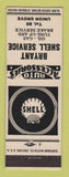Matchbook Cover - Shell oil gas Bryant's Union Grove WI? LAMINATED
