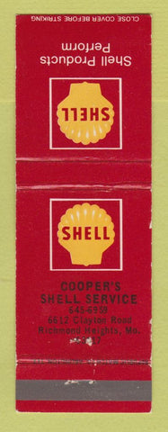 Matchbook Cover - Shell oil gas Cooper's Richmond Heights MO WEAR