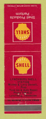 Matchbook Cover - Shell oil gas Lynchburg TN WEAR