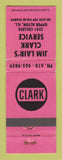 Matchbook Cover - Clark oil gas Jim Lair's Upper Alton IL WEAR