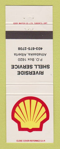 Matchbook Cover - Shell oil gas Riverside Athabaska AB