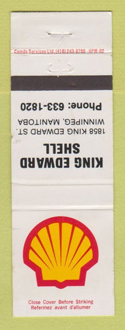 Matchbook Cover - Shell oil gas King Edward Winnipeg MB WEAR