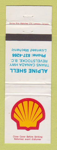 Matchbook Cover - Clark oil gas Alpine Revelstocke BC WEAR