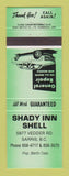 Matchbook Cover - Shell oil gas Shady Inn Sarris BC