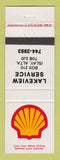 Matchbook Cover - Shell oil gas Lakeview Service Islay AB