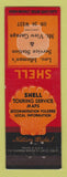Matchbook Cover - Shell oil gas Lou Idleman's Mountain View  LAMINATED