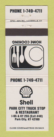 Matchbook Cover - Shell oil gas Park City KY