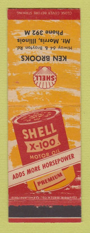 Matchbook Cover - Shell oil gas Ken Brooks Mount Morris IL