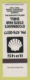 Matchbook Cover - Shell oil gas O'Gorman's State Fair West Allis WI