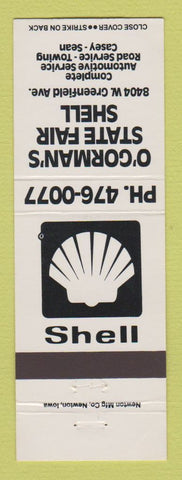 Matchbook Cover - Shell oil gas O'Gorman's State Fair West Allis WI