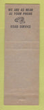 Matchbook Cover - Shell oil gas Manning's Long Beach CA
