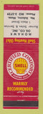Matchbook Cover - Shell oil gas Mohawk North Adams MA LAMINATED