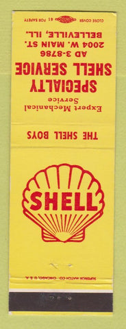 Matchbook Cover - Shell oil gas Specialty Service Belleville IL