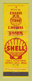 Matchbook Cover - Shell oil gas Verran's Detroit MI WORN LAMINATED