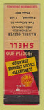 Matchbook Cover - Shell oil gas Manuel Oliver Concord CA WEAR LAMINATED