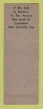 Matchbook Cover - Shell oil gas Leo Fister Lexington KY