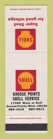 Matchbook Cover - Shell oil gas Grosse Pointe MI