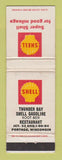 Matchbook Cover - Shell oil gas Thunder Bay Portage WI WEAR