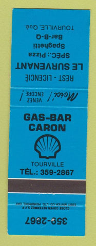 Matchbook Cover - Shell oil gas Le Survenant Tourville QC