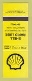 Matchbook Cover - Shell oil gas Rapid Lube Saskatoon SK