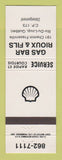 Matchbook Cover - Shell oil gas Gas Bar Rioux & Fils Riviere Du Loup QC