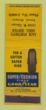 Matchbook Cover Shell oil gas Goodyear Tires Jack Furtney's Detroit MI LAMINATED
