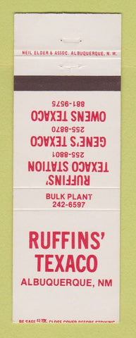 Matchbook Cover - Shell oil gas Ruffins' Albuquerque NM