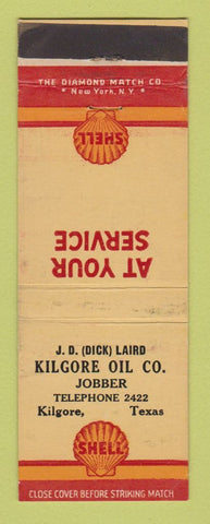 Matchbook Cover - Shell oil gas Kilgore TX WEAR