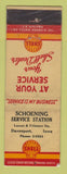 Matchbook Cover - Shell oil gas Schoening Davenport IA WEAR LAMINATED