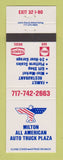 Matchbook Cover - Shell oil gas Milton Truck Stop Texaco