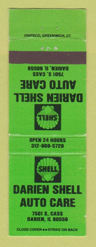 Matchbook Cover - Shell oil gas Darien IL WEAR