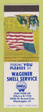 Matchbook Cover - Shell oil gas Wagener Waukegan IL