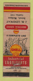 Matchbook Cover - Shell oil gas JM Lendway Detroit MI WORN LAMINATED