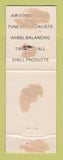 Matchbook Cover - Shell oil gas Broad James Columbus OH WORN BACK