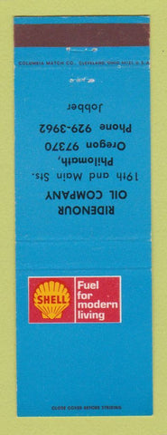 Matchbook Cover - Shell oil gas Ridenour Philomath OR