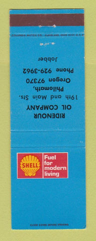 Matchbook Cover - Shell oil gas Ridenour Philomath OR