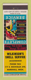 Matchbook Cover - Shell oil gas Wilkinson's Marshall MI