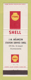 Matchbook Cover - Shell oil gas JM Melancon Drummondville QC